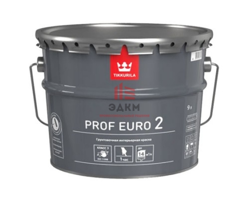 Tikkurila Prof Euro 2 / Тиккурила Проф Евро интерьерная краска для стен и потолков 9 л