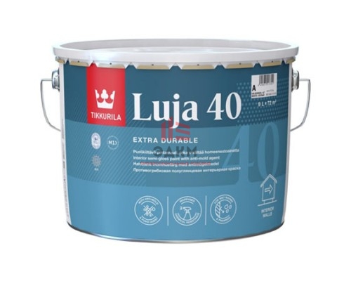 Tikkurila Luja 40 / Тиккурила Луя 40 полуглянцевая краска влагостойкая 9 л