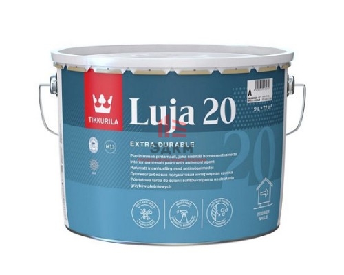 Tikkurila Luja 20 / Тиккурила Луя 20 полуматовая, влагостойкая краска  9 л