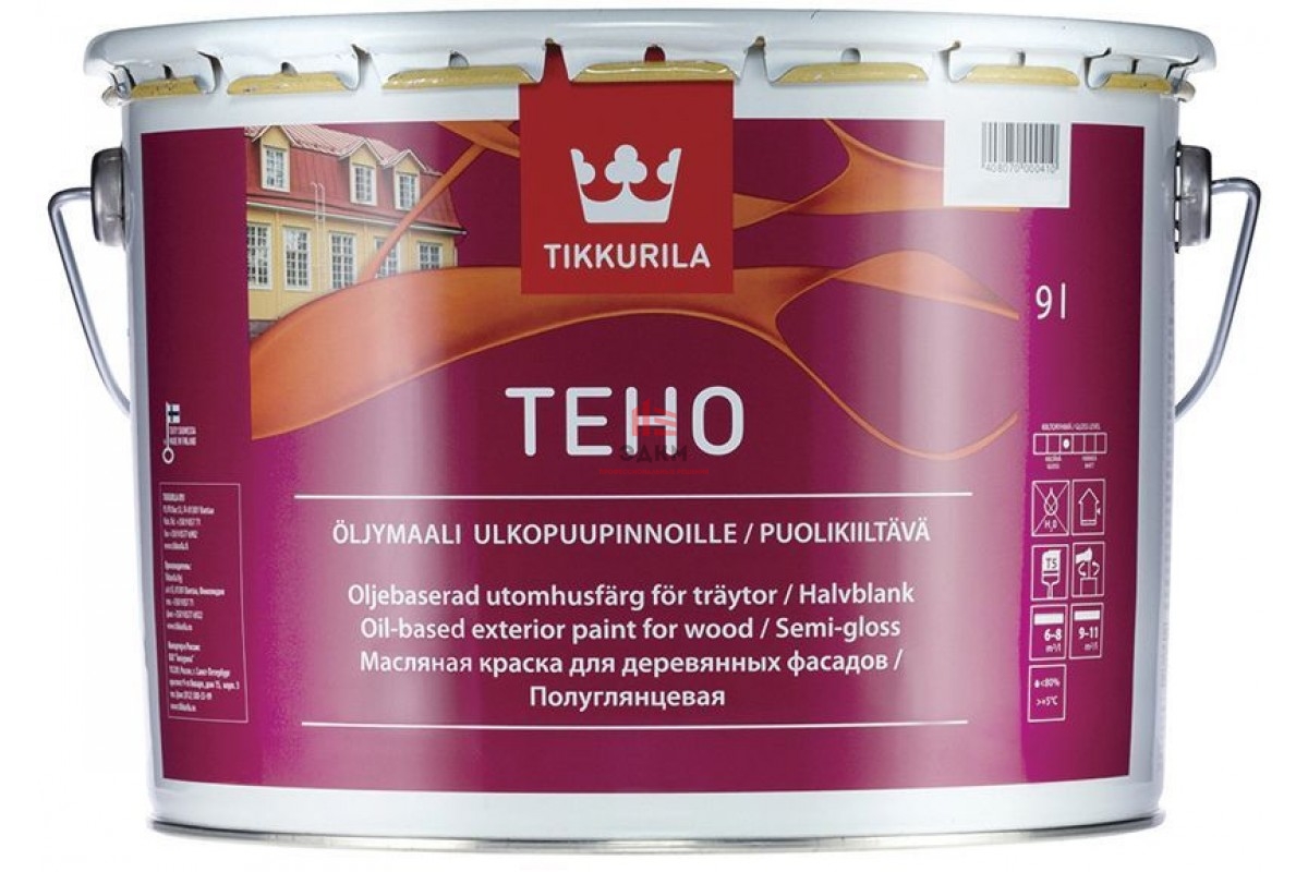 Купить Tikkurila Teho / Тиккурила Техо краска масляная для деревянных  фасадов 9 л в Москве| ЭДКМ