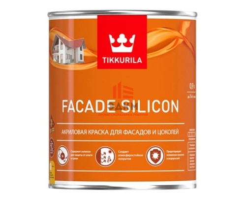 Tikkurila Facade Silicon / Тиккурила Фасад Силикон акриловая краска для фасадов и цоколей 0,9 л