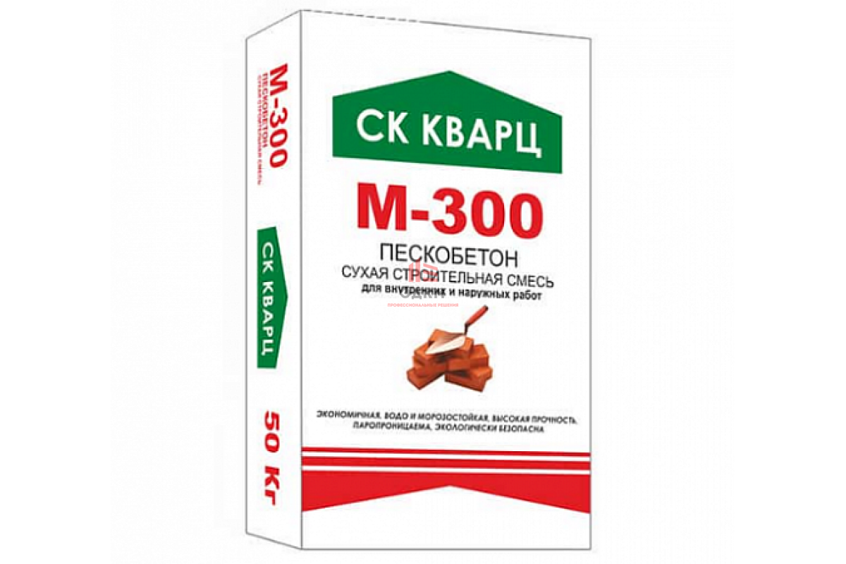 Купить Сухая универсальная смесь М300 (Пескобетон) 50 кг в Москве| ЭДКМ