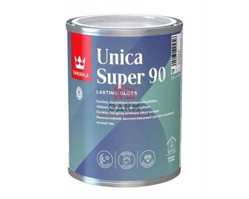 Tikkurila Unica Super 90 / Тиккурила Уника Супер яхтный лак глянцевый 0,9 л