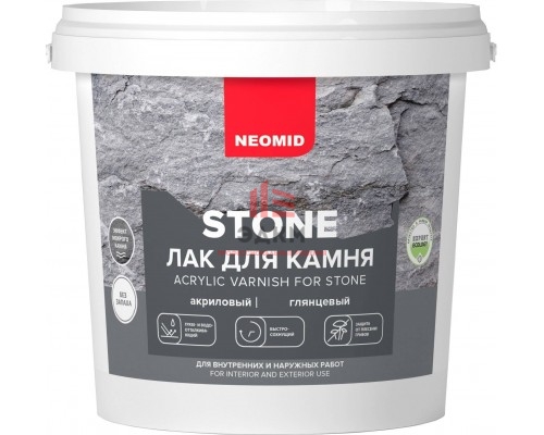 Neomid Stone / Неомид Стоун лак акриловый для камня с мокрым эффектом 1 л