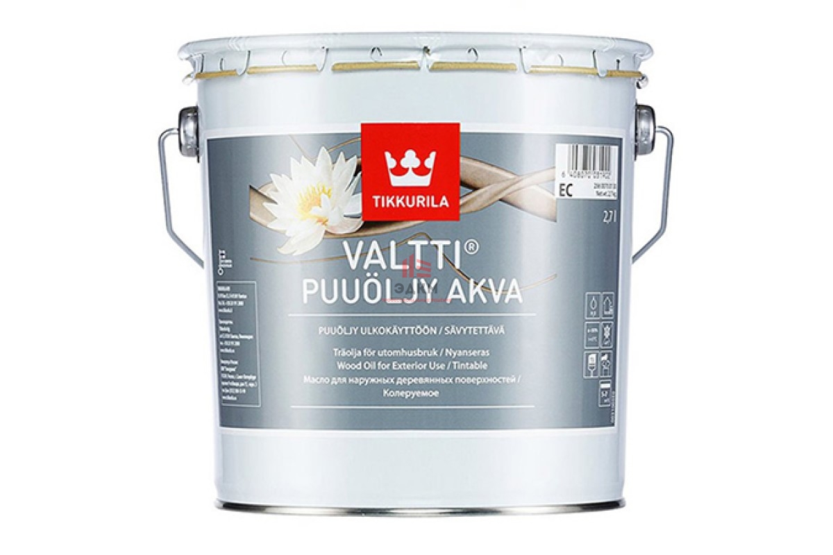 Купить Tikkurila Valtti Akva / Тиккурила Валтти Аква водорастворимое масло  для дерева содержащее воск 2,7 л в Москве| ЭДКМ