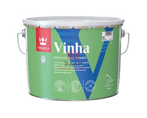 Tikkurila Vinha / Тиккурила Винха кроющий антисептик для древесины водорастворимый 9 л