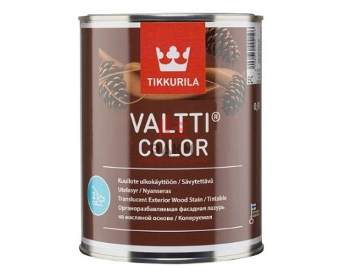 Tikkurila Valtti Color / Тиккурила Валтти Колор лессирующий антисептик для дерева 0,9 л