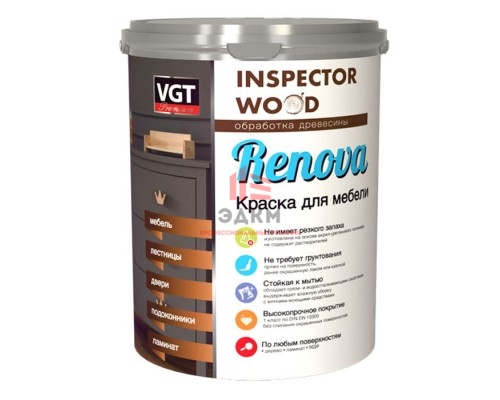 VGT RENOVA / ВГТ РЕНОВА полиуретановая краска для мебели и ламината  1 кг