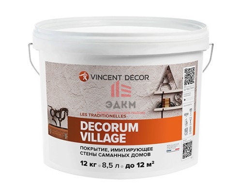 Vincent Decor Decorum Village / Винсент Декорум Виладж эффект глины мазанки 12 кг