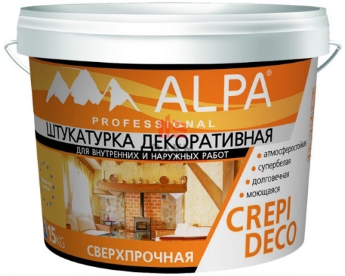 Alpa / Альпа Крепи Деко декоративная штукатурка 15 кг