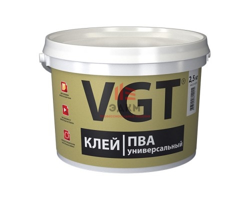 VGT / ВГТ ПВА УНИВЕРСАЛЬНЫЙ для дерева и бумаги 2,5 кг