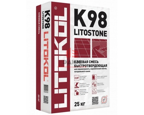 Litokol Litostone K98 / Литокол Литостоун клей для плитки и керамогранита 25 кг