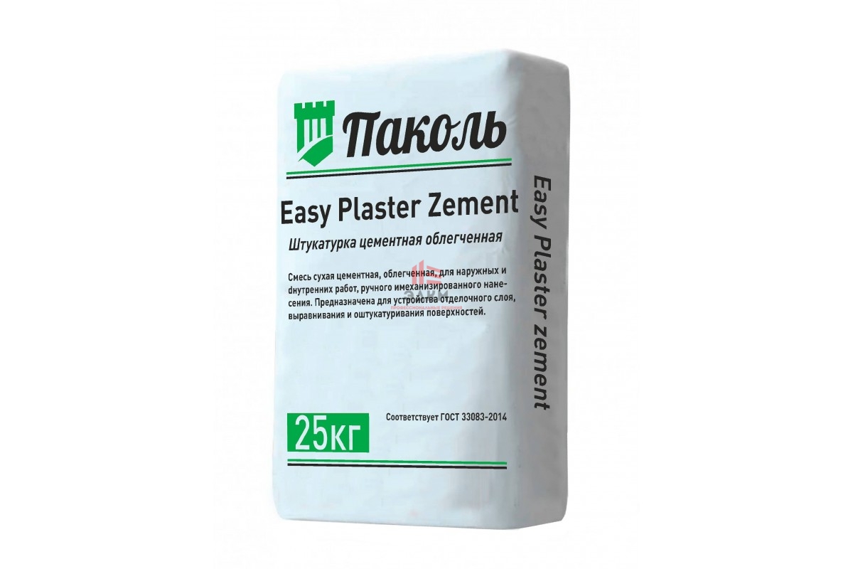 Купить Паколь Easy Plaster Zement (штукатурка цементная облегченная) в  Москве| ЭДКМ