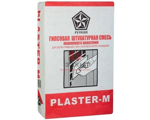 Гипсовая штукатурка для машинного нанесения PLASTER-М Русеан