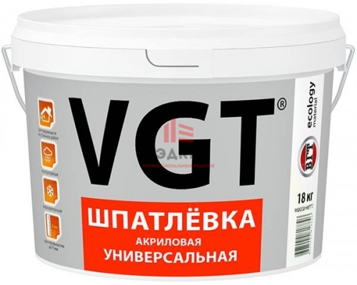 VGT / ВГТ шпаклевка универсальная акриловая 18 кг