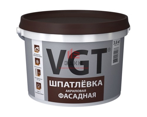 VGT / ВГТ ФАСАДНАЯ шпатлевка, акриловая 3,6 кг