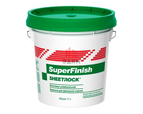 Sheetrock Danogips Super Finish / Шитрок Даногипс Супер Финиш шпаклевка готовая полимерная финишная 17 л