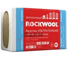 Минеральная вата Акустик БАТТС ультратонкий ROCKWOOL (1000х600х27) 12 шт (7,2 м2, 0,1944 м3) в упаковке