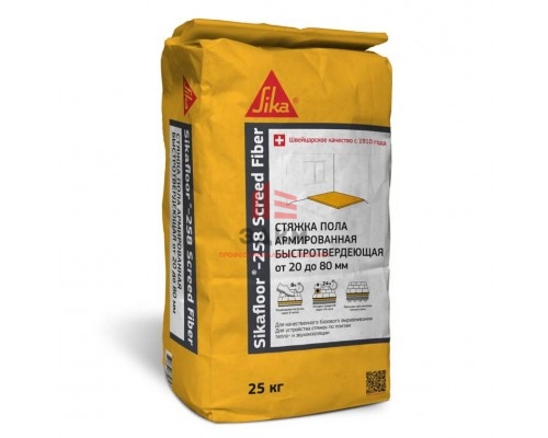 Sika Sikafloor 258 Screef Fiber / Сика стяжка для пола армированная 25 кг