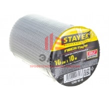 Самоклеющаяся стеклотканевая серпянка STAYER FIBER-Tape, сетка 10 см х 10м, Professional