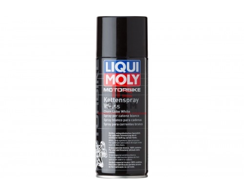 Белая цепная смазка для мотоциклов 0,4л LIQUI MOLY Motorbike Kettenspray weiss