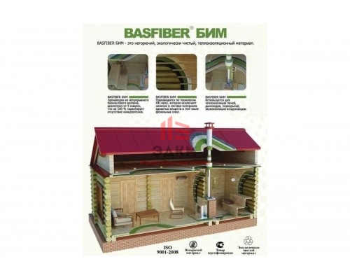 Базальтовый картон BASFIBER 1000x600x8 мм, 3 шт., 1.8 м2, огнеупорный