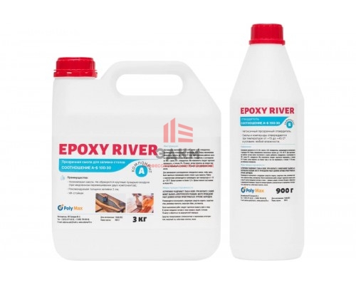 Смола для заливки Poly max Epoxy River 3.9 кг