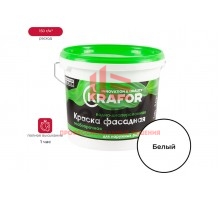 Фасадная краска Krafor в/д особопрочная 6.5 кг 26951