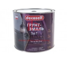 Грунт-эмаль Pufas 3 в 1 черная глянц. Decoself 1,9кг тов-200095