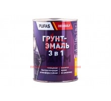 Грунт-эмаль Pufas 3 в 1 серая мат. Decoself 0,9кг тов-212142