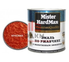 Эмаль по ржавчине с молотковым эффектом HardMax красная, банка 2,5 кг, 1 шт. 4690417070312