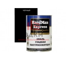 Быстросохнущая эмаль HardMax EXPRESS гладкая, черная, банка 0.9 кг 4690417076895