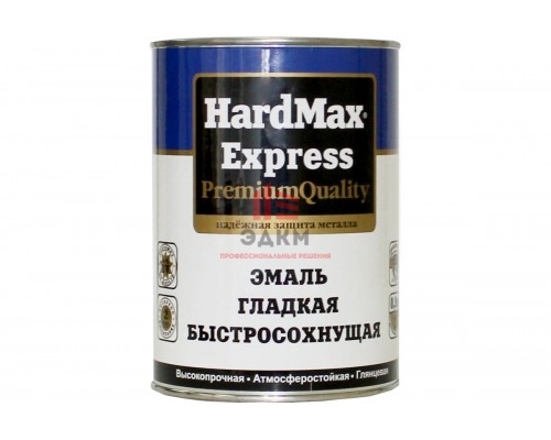 Быстросохнущая эмаль HardMax EXPRESS гладкая, красная, банка 0.8 кг 4690417076956