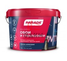 Краска акриловая PARADE W110 для обоев база А 2,5 л Россия 90002825588