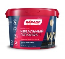 Краска акриловая белая матовая PARADE W1 Идеальный потолок 2,5 л Россия 90002002304