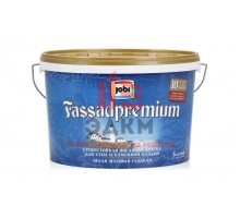 Фасадная краска JOBI FASSADPREMIUM белый, 5 л 11915