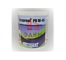 Полиуретановое гидроизоляционное покрытие на водной основе NEOTEX NEOPROOF PU W-40 1кг (белая) Ral 9003 12530200