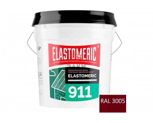 Мастика Elastomeric Systems гидроизоляционная 20кг винно-красный elastomeric-911 3005002