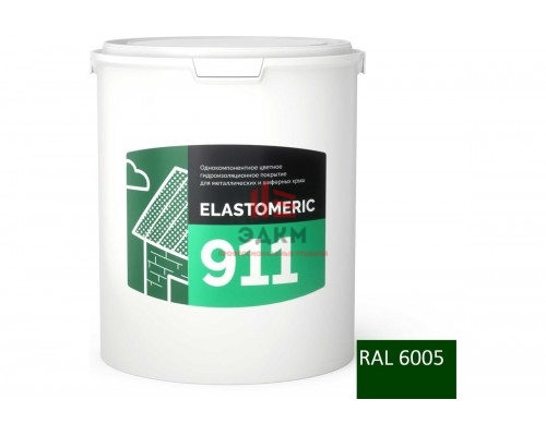 Мастика Elastomeric Systems изоляционная 6кг зеленый мох elastomeric-911 6005003