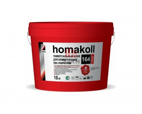 Клей Homakoll 164 Prof, для коммер. линолеума, 300-350 г/м2, 10 кг 54676