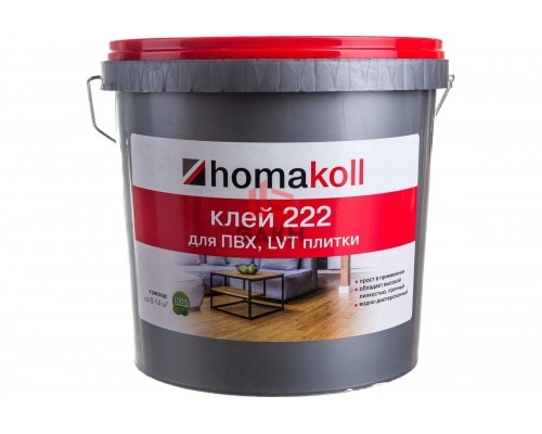 Клей Homakoll 222, для ПВХ и LVT плитки, 3.5 кг 460399