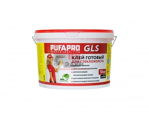 Готовый клей для стеклообоев PUFAPRO GLS 10 кг М 775033