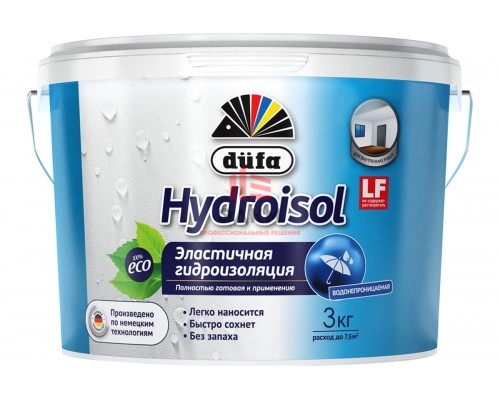 Гидроизоляция Dufa HYDROISOL эластичная, 3 кг Н0000005099