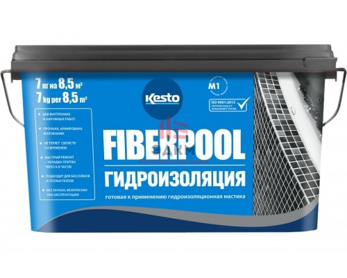 Гидроизоляционная мастика Kesto Fiberpool 7 кг 81086