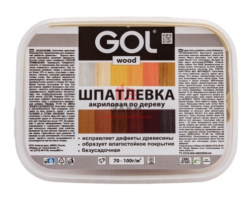 Шпатлевка акриловая по дереву МАСТЕР GOL Wd.250.01 (0.15 кг; сосна) Palizh 11605663