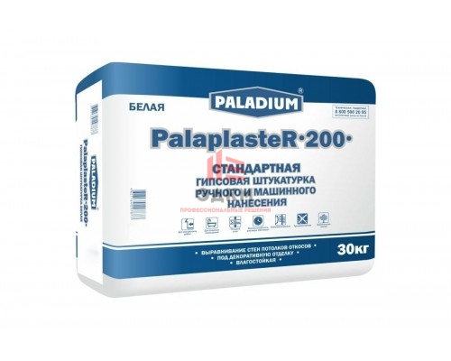 Гипсовая штукатурка PALADIUM Palaplaste R-200 (белая; 30 кг) 83427220