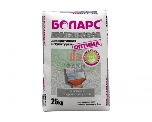 Декоративная штукатурка БОЛАРС Камешковая оптима фракция 2.5 мм, 25 кг