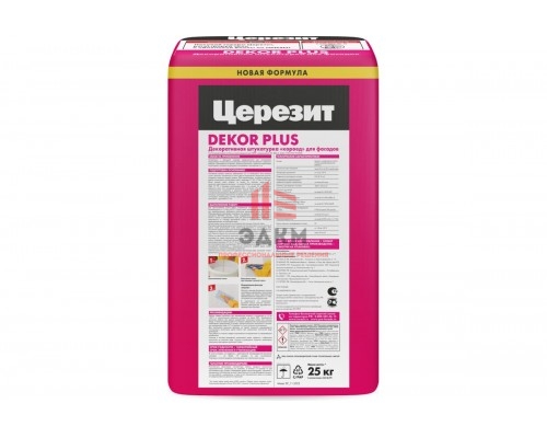 Штукатурка для фасадов Церезит Dekor Plus 25 кг