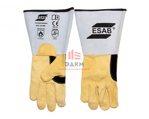 Краги спилковые ESAB TIG Professional, с подкладкой