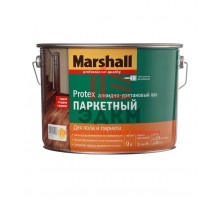 Лак алкидно-уретановый паркетный Marshall Protex бесцветный 9 л полуматовый